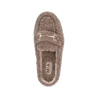 FUZZY COCOA SLIP ON MULE