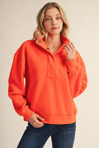 Bolder Season Ready Fleece Lined Pullover - Orange
