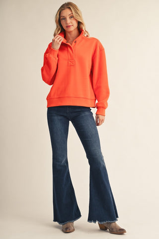 Bolder Season Ready Fleece Lined Pullover - Orange