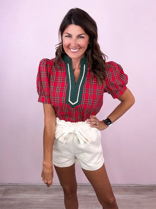 Pretty In Plaid Top