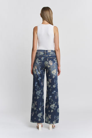 MICA Floral Crush Wide Leg Denim