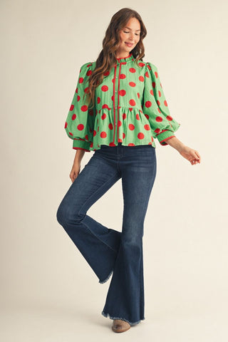 Spot On Blouse (Green)