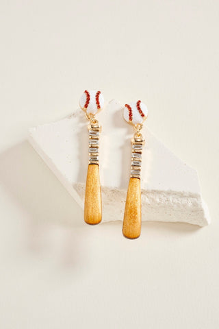 Baseball Bat Earrings