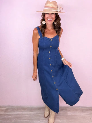 Little Sweetheart Chambray Midi