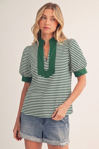 Stripe Crush Top (Hunter)
