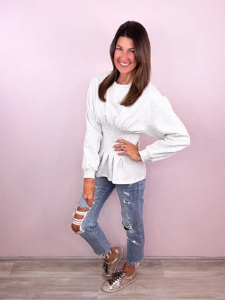 Structured Peplum Pullover