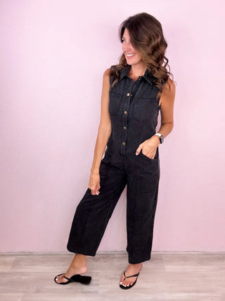 Much Needed Denim Jumpsuit