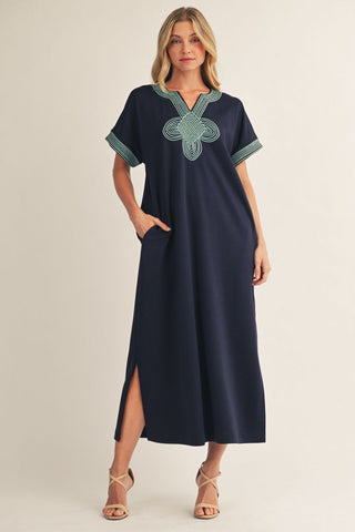 Effortlessly Timeless Midi Dress (Navy)