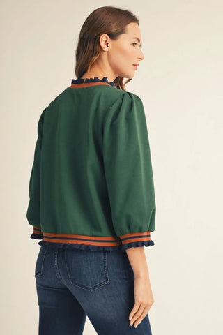 The Ivy League Ruffle Top