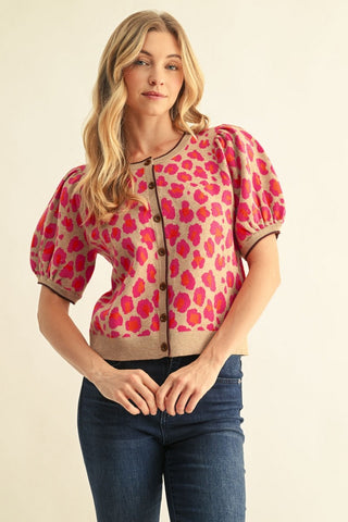 Wild But Sweet Cardigan Top