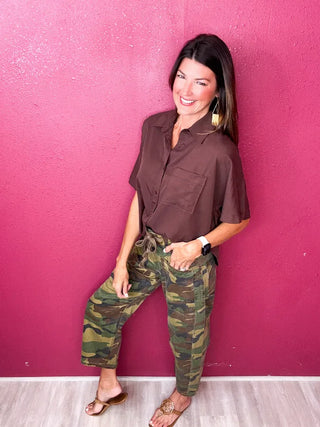 RISEN Camo Barrel Denim