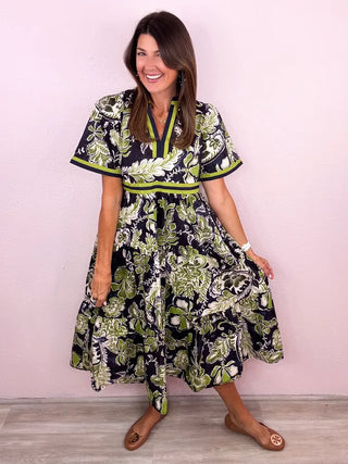 Rising Bloom Midi Dress