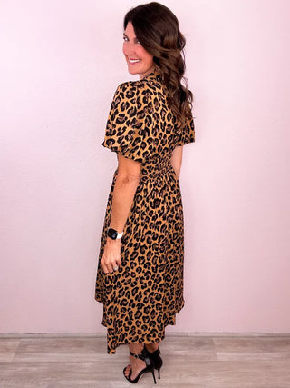 Leopard Luxe Midi Dress