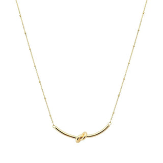 Curve Metal Bar Knot Metal Necklace