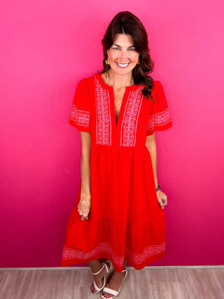 Little Coastal Town Midi Dress