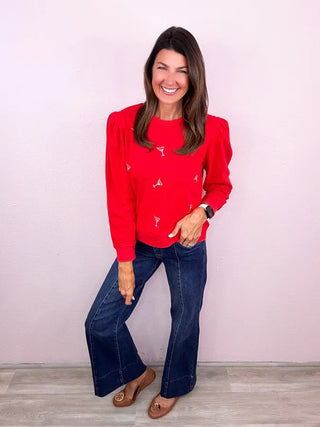 RISEN Tummy Control Wide Flare Denim