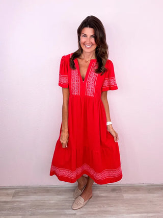 Little Coastal Town Midi Dress