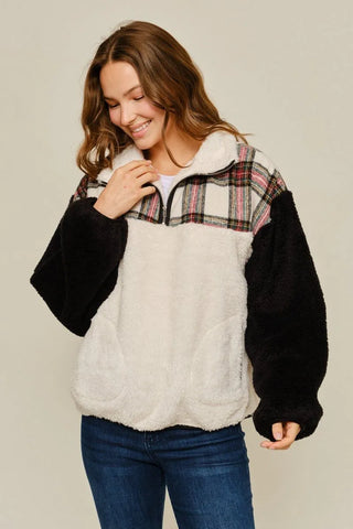 Fireside Plaid Sherpa Pullover