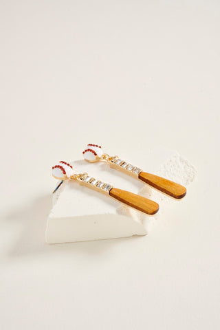 Baseball Bat Earrings
