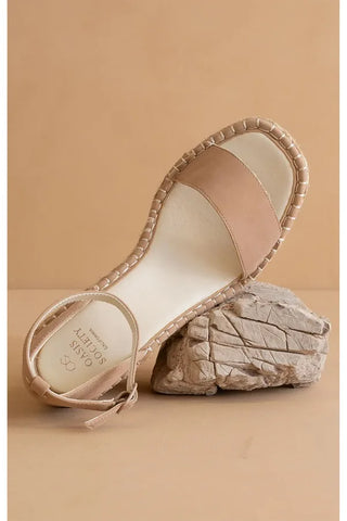 Whip Stitch Espadrille Platform Wedge Sandal