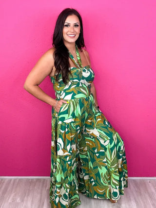 LMTD! Spring Fling Halter Neck Jumpsuit