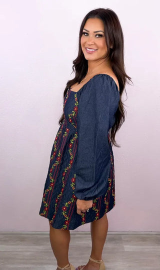 Quilted Vision Denim Dress