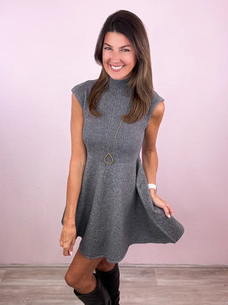 Knit Mock Neck Dress