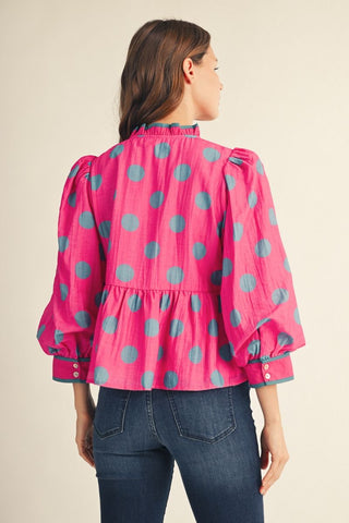 Spot On Blouse (Pink)