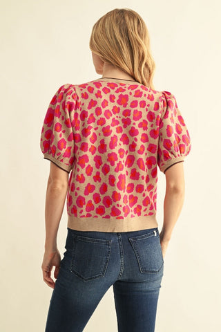 Wild But Sweet Cardigan Top