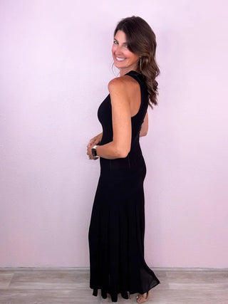 Sheer Style Pleated Dress