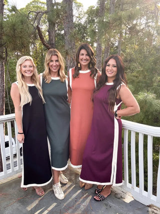 Varsity Style Midi Dress