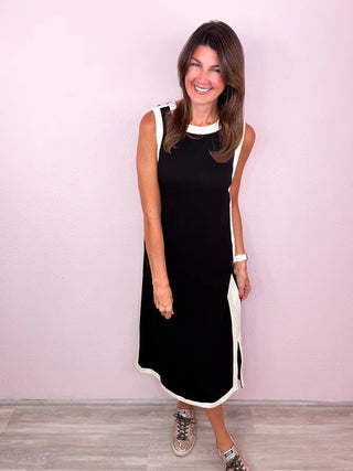 Varsity Style Midi Dress