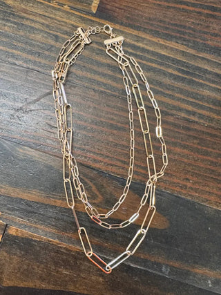 3 TIER PAPERCLIP NECKLACE