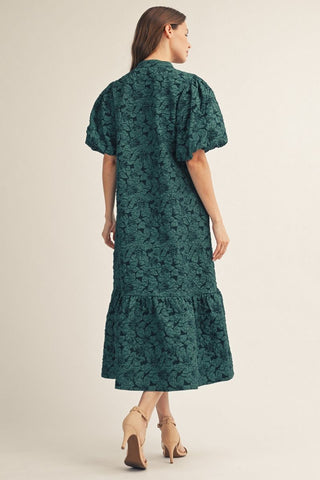 Gracefully Yours Midi Dress (Hunter)