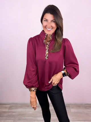 Pops of Leopard Top