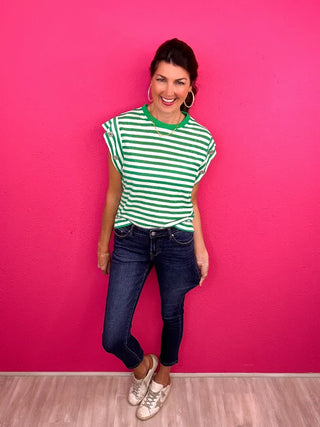 MICA Dark Wash Ankle Skinny Denim