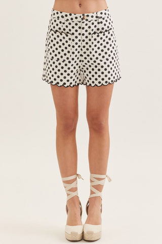 Polka Perfect Scallop Shorts