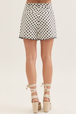 Polka Perfect Scallop Shorts