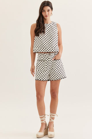 Polka Perfect Scallop Shorts