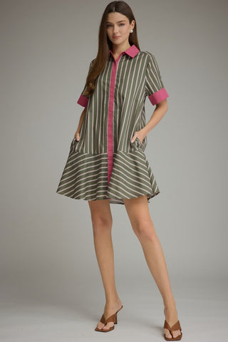 Side Note Dress (Army)