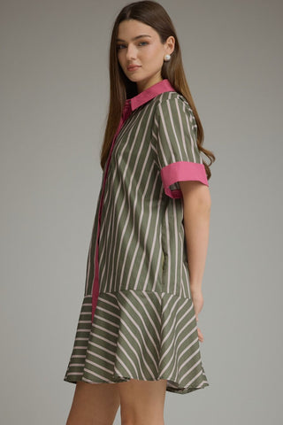 Side Note Dress (Army)