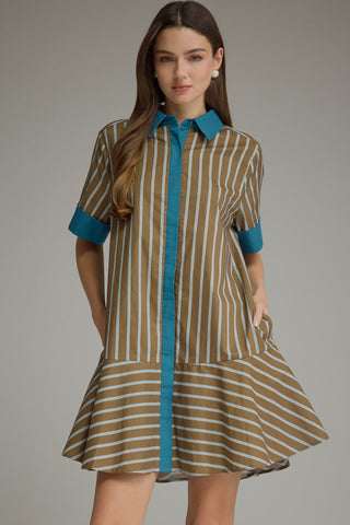 Side Note Dress (Brown)
