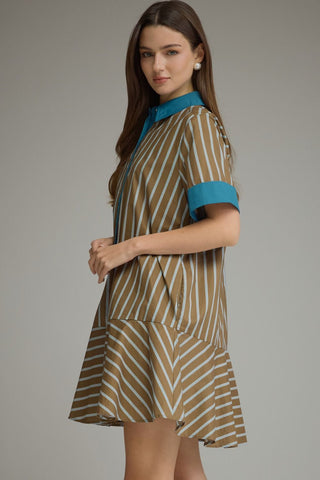 Side Note Dress (Brown)