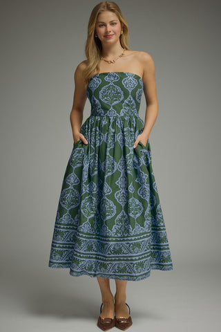 Villa Bella Midi Dress (Hunter)