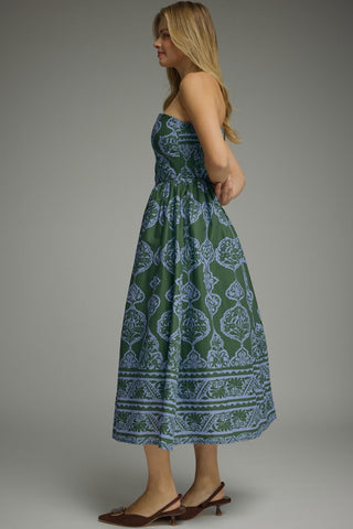 Villa Bella Midi Dress (Hunter)