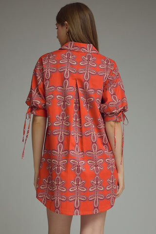 Effortlessly Bold Dress (Brick)
