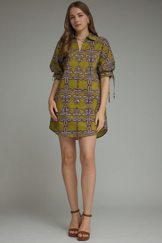 Effortlessly Bold Dress (Olive)