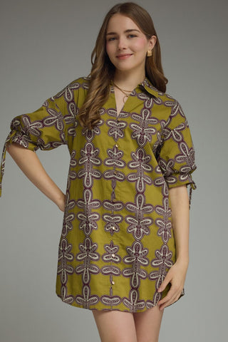 Effortlessly Bold Dress (Olive)