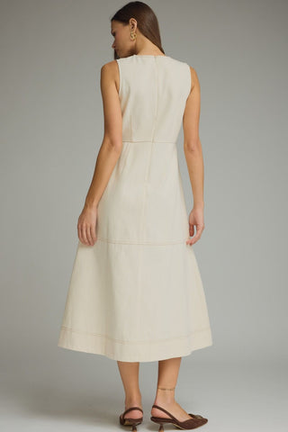 Charming Sophistication Midi Dress (Ecru)