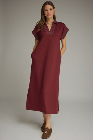 Effortlessly Elevated Midi Dress (Wine)